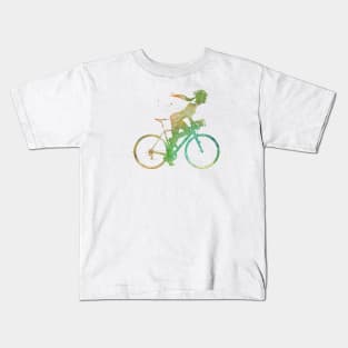 Female cyclist Kids T-Shirt